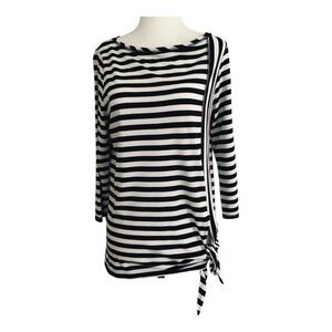 Jones New York striped boatneck top
